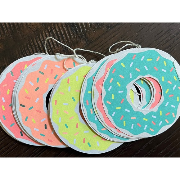 Lot of 2 Banner, Garland, Neon Donut Banner, Birthday Party Decorations 8’ NEW - Picture 2 of 4
